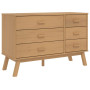 vidaXL Brown Solid Pine Wood Drawer Armoire - OLDEN