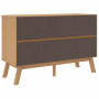 vidaXL Brown Solid Pine Wood Drawer Armoire - OLDEN