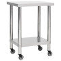 "Méga Table de Travail Cuisine vidaXL - 82,5x30x85cm en Acier Inoxydable | Robuste & Pratique"