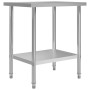 "Méga Table de Travail Cuisine vidaXL - 82,5x30x85cm en Acier Inoxydable | Robuste & Pratique"
