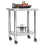 "Méga Table de Travail Cuisine vidaXL - 82,5x30x85cm en Acier Inoxydable | Robuste & Pratique"