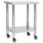 "Méga Table de Travail Cuisine vidaXL - 82,5x30x85cm en Acier Inoxydable | Robuste & Pratique"