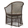 vidaXL 2-piece garden lounge set with cushions Brown Poly Rattan