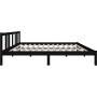vidaXL Solid Pine Wood Bed Frame without Mattress - 160x200 cm - Black