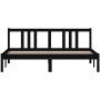 vidaXL Solid Pine Wood Bed Frame without Mattress - 160x200 cm - Black
