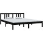 vidaXL Solid Pine Wood Bed Frame without Mattress - 160x200 cm - Black