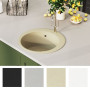 vidaXL Beige Granite Kitchen Sink - Single Round Basin