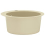 "Évier de Cuisine en Granit Rond Beige - Seul Lavabo Durable | vidaXL"