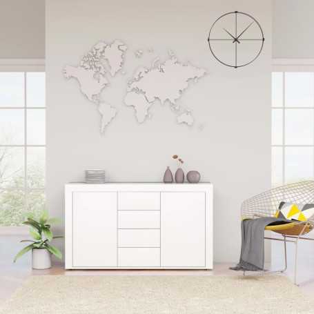 vidaXL 120x36x69 cm White Glossy Engineered Wood Buffet