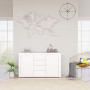 "Magnifique Buffet Blanc Brillant vidaXL - 120x36x69 cm | Bois d'Ingénierie de Qualité"