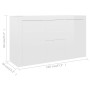 vidaXL 120x36x69 cm White Glossy Engineered Wood Buffet