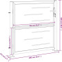 Portail en acier inoxydable vidaXL - 100x100 cm : qualité et modernité assurées