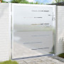 Portail en acier inoxydable vidaXL - 100x100 cm : qualité et modernité assurées