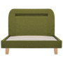 vidaXL Fabric Bed Frame with LED Lights without Mattress - 90x200 cm - Green