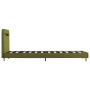 Cadre de lit avec LED sans matelas en tissu vidaXL - 90x200 cm - Vert