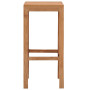 Tabourets de bar lot de 2 bois de teck massif vidaXL