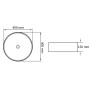 vidaXL Gold Ceramic Sink Basin 40 x 15 cm