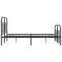 Cadre de lit métal sans matelas avec pied de lit vidaXL -120x190cm - Noir