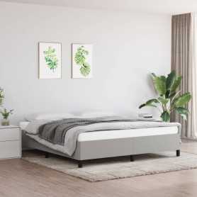 "Magnifique Cadre de Lit 180x200 cm Gris Clair en Tissu | vidaXL - Sans Matelas"