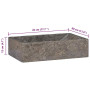 vidaXL Glossy Grey Marble Washbasin - 45x30x12 cm