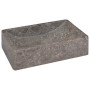"Magnifique Lavabo en Marbre Gris Brillant - vidaXL 45x30x12 cm - Élégance et Qualité"