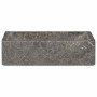 "Magnifique Lavabo en Marbre Gris Brillant - vidaXL 45x30x12 cm - Élégance et Qualité"