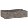"Magnifique Lavabo en Marbre Gris Brillant - vidaXL 45x30x12 cm - Élégance et Qualité"