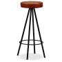 vidaXL Bar Stools Set of 2 Genuine Leather