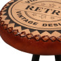 vidaXL Bar Stools Set of 2 Genuine Leather
