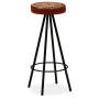 vidaXL Bar Stools Set of 2 Genuine Leather