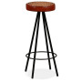 vidaXL Bar Stools Set of 2 Genuine Leather