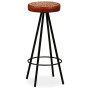 vidaXL Bar Stools Set of 2 Genuine Leather