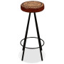 vidaXL Bar Stools Set of 2 Genuine Leather
