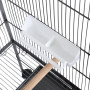 vidaXL Bird Cage with Roof Steel Black - 66 x 66 x 155 cm