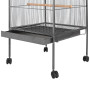 vidaXL Bird Cage with Roof Steel Black - 66 x 66 x 155 cm