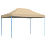 Tente de Réception Pliable Beige vidaXL - 410x279x315 cm | Abri Escamotable de Qualité pour Événements Extérieurs