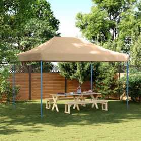 Tente de Réception Pliable Beige vidaXL - 410x279x315 cm | Abri Escamotable de Qualité pour Événements Extérieurs