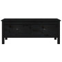 vidaXL Black Solid Pine Wood Coffee Table - 100x50x40 cm