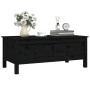 vidaXL Black Solid Pine Wood Coffee Table - 100x50x40 cm