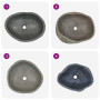 vidaXL Oval River Stone Washbasin - (45-53)x(34-41) cm