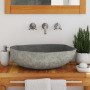 vidaXL Oval River Stone Washbasin - (45-53)x(34-41) cm