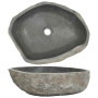 vidaXL Oval River Stone Washbasin - (45-53)x(34-41) cm
