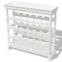 vidaXL White Wine Bottle Rack Shelf