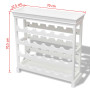 vidaXL White Wine Bottle Rack Shelf