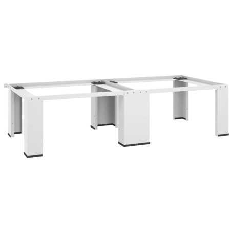vidaXL Double Washer and Dryer Stand in White