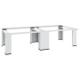 Socle double pour lave-linge et sèche-linge vidaXL - Blanc