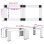 Socle double pour lave-linge et sèche-linge vidaXL - Blanc