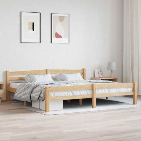 vidaXL Solid Pine Wood Bed Frame without Mattress - 200x200 cm