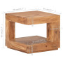 "Table Basse Bois d'Acacia Massif 45x45x40 cm - Élégance Naturelle par vidaXL"