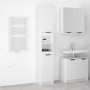 "vidaXL Armoire de Salle de Bain Blanc Brillant 32x34x188,5 cm - Design Élégant et Fonctionnel"